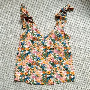 NWT Sézane Lara Top in Spring Garden 34 FR / 2 US